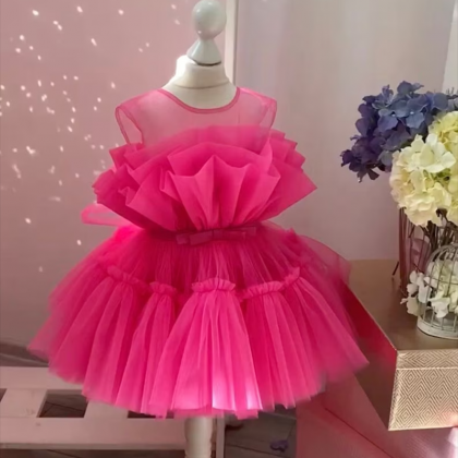 Pink Tulle Girl Dress