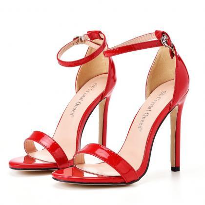Red Women Sandals Heels