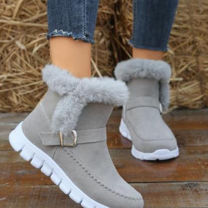Side Zipper Women Winter Boots Shoes