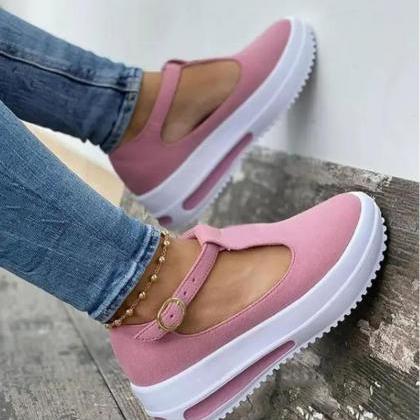 T Strap Women Summer Shoes