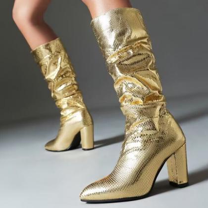 Minimalist Chunky Heel Women Ankle Boots