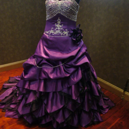 Purple Gothic Wedding Dress