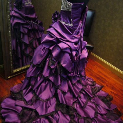 Purple Gothic Wedding Dress