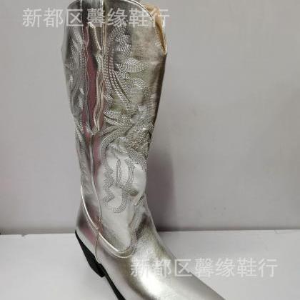 Silver Metallic Boot