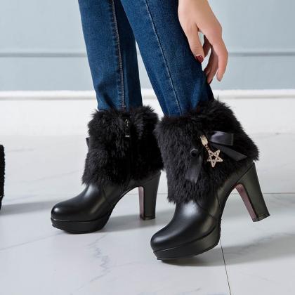 Winter Platform Ankle Boots