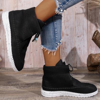 Women Flat Ankle Boots