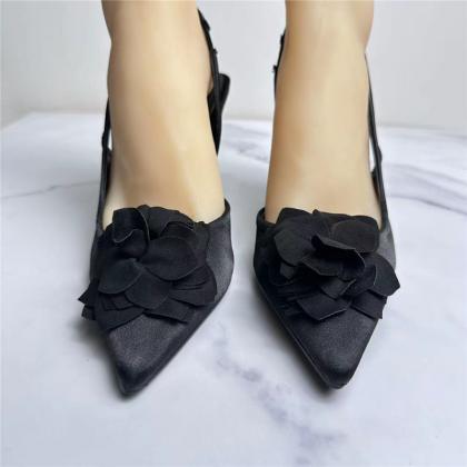 Black Slingback Sandals