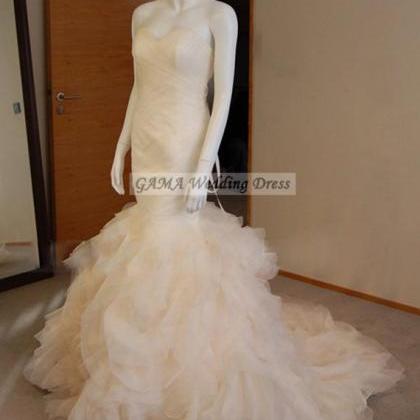 Mermaid Wedding Dress Sweetheart Bridal Gown..