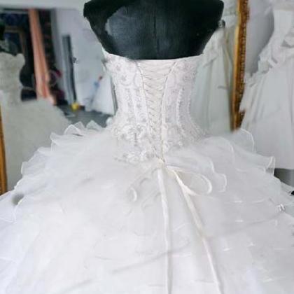 Fabulous Wedding Dress Ruffled Ball Gown..
