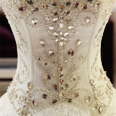 Fully Beaded Corset Wedding Dressses With Crystals..
