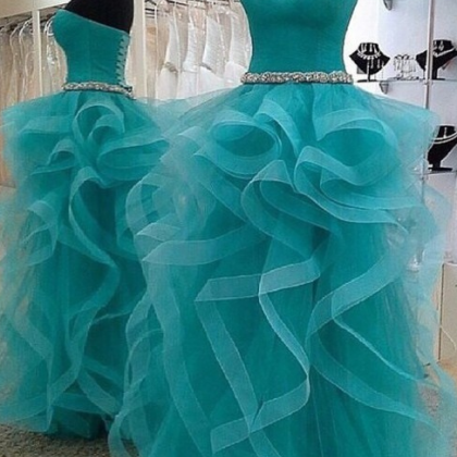 Sweetheart Neckline Ruched Bodice Ball Gown With..