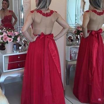 Cap Sleeves Floor Length Long Prom Dress With..