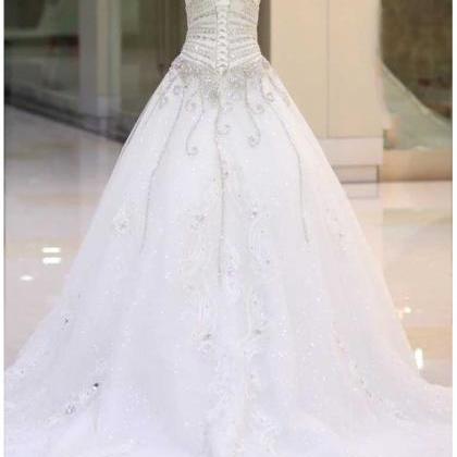 Sweetheart Rhinestone Wedding Dress Bridal Dress