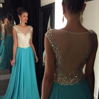 Royal Blue/Turquoise Prom Dress wit..