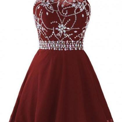 pretty graduation short handmade beaded sparkly homecoming dresses  c3239