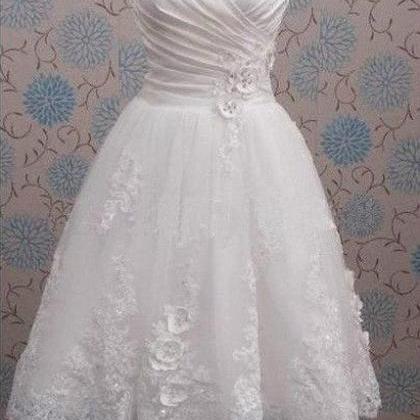 Knee Length Short Bridal Wedding Dress With..
