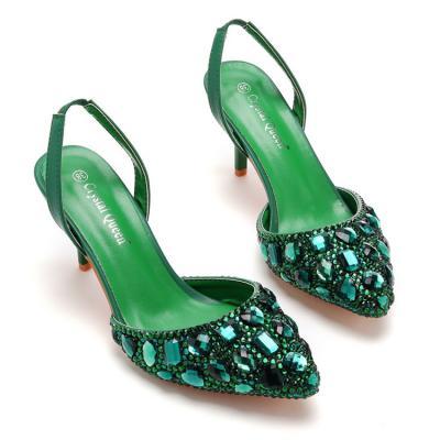 lingback Green Women Prom Shoes