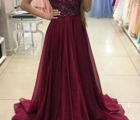 Long Beaded Prom Dress on Luulla