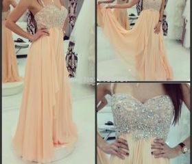 Sweetheart Neck Chiffon Gown with Spaghetti Straps Lilac