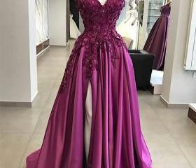 Retro Cap Sleeves Applique Zipper Natural Scoop Prom Dresses