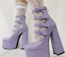 Lavender Bloom Platform Sneakers main image 1