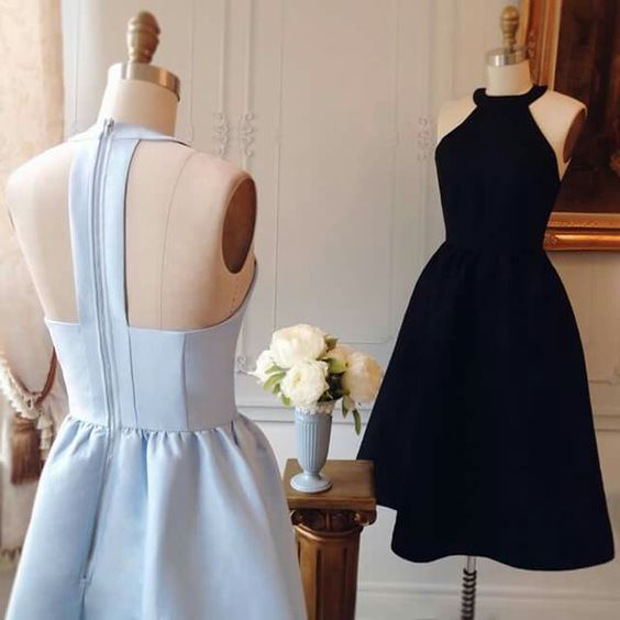 Halter Tea Length Dress
