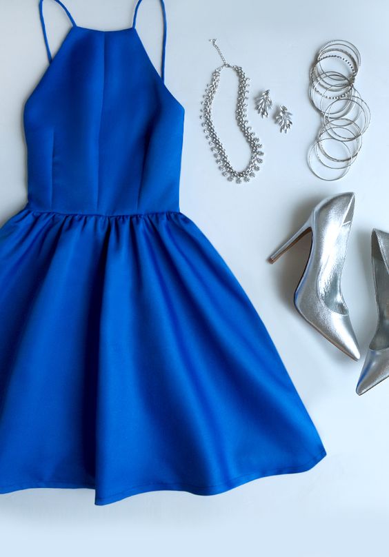 Royal Blue Short Graduation Dress