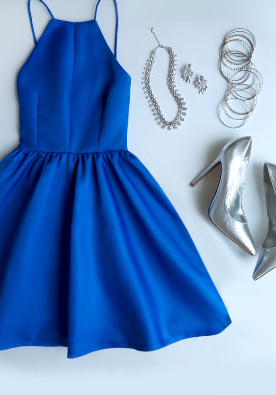 Royal Blue Short Graduation Dress on Luulla