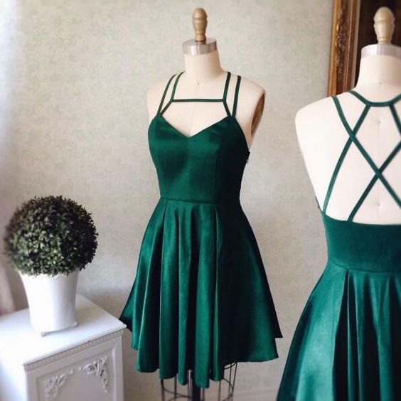 slim fit dress slacks Spaghetti Strap Emerald Green Prom Dresses with Slit Sheath Formal Dress ARD2053 main image 0