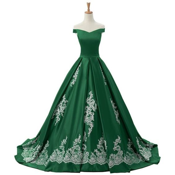 Off The Shoulder Ball Gown Formal Occasion Dress With Appliques