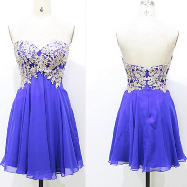 Homecoming Dress With Appliques