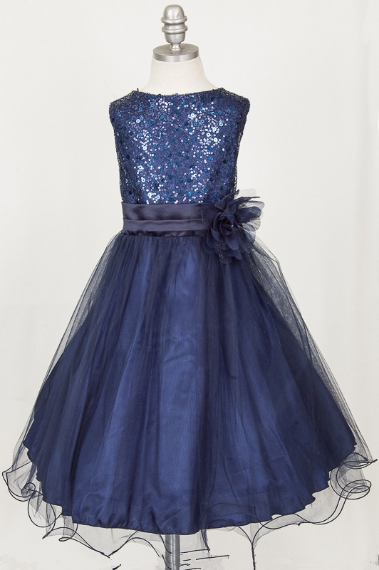 navy blue flower girl dresses Navy Blue Paper Boat Mini Dress – Monkee's of Wilmington main image 1