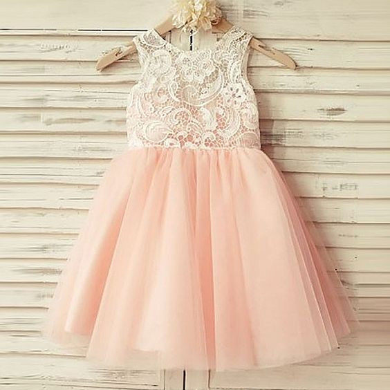 Blush Pink Flower Girl Dress
