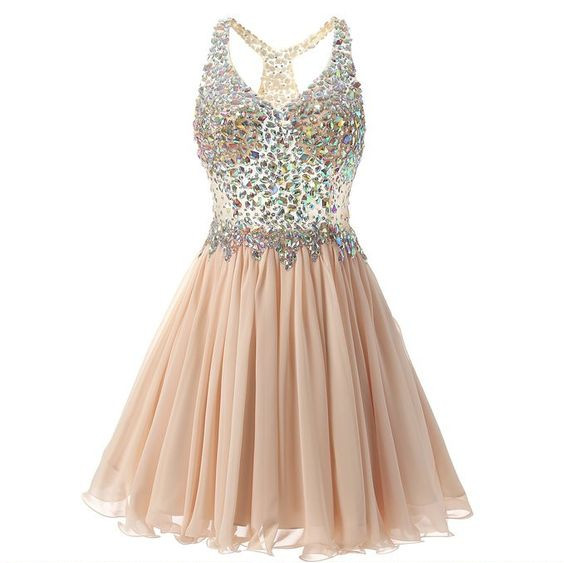 Short Beaded Graduation Dress