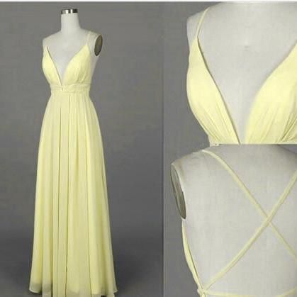 pale yellow chiffon dress