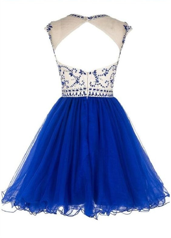 Royal Blue Short Graduation Dress Homecoming Dress on Luulla