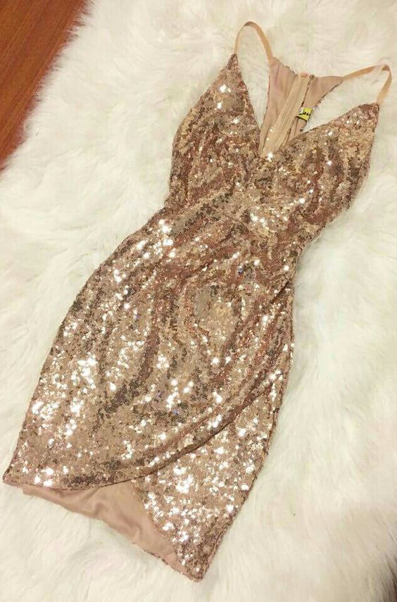 gold sequin dress short