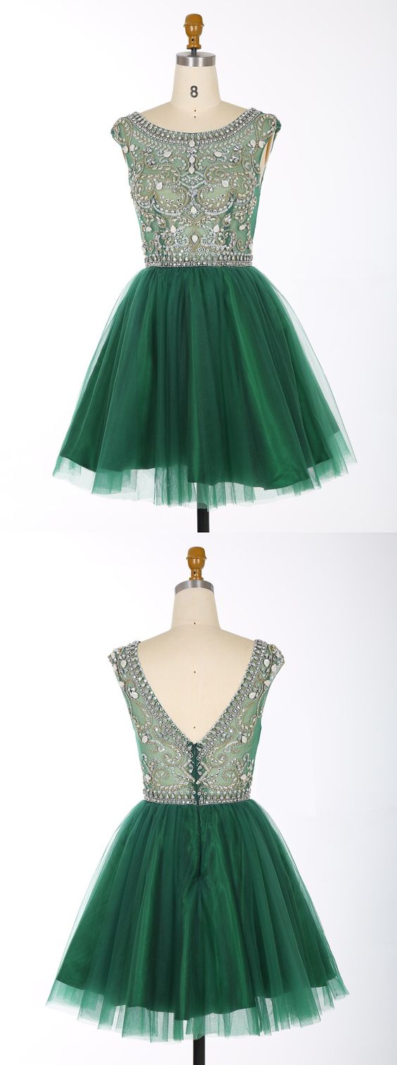 Short Emerald Green Prom Dress