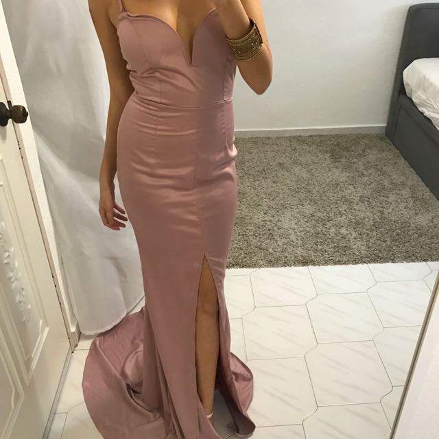 Spaghetti Straps Prom Dress With Slit