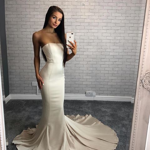 Strapless Mermaid Prom Dress