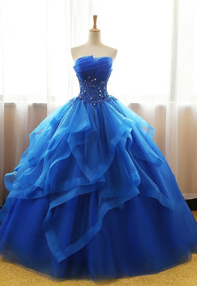 Ball Gown Prom Dress Quinceanera Dress With Asymmetric Neckline