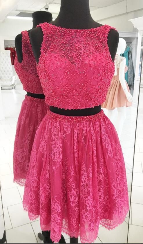 Short Two Pieces Homecoming Dress