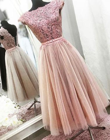 semi formal tea length dresses