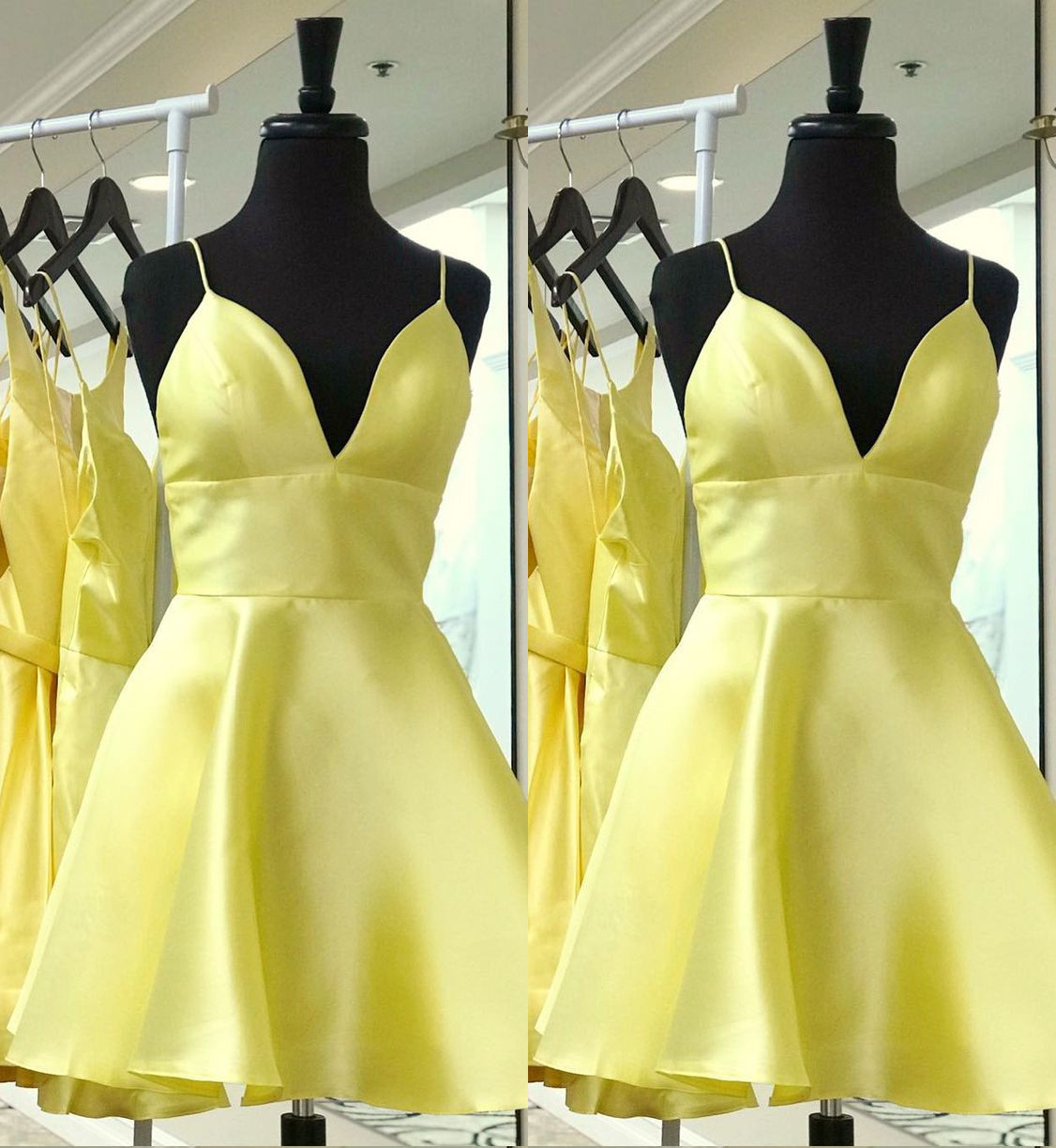 Off the Shoulder Short Yellow Homecoming Dresses LBQH0057