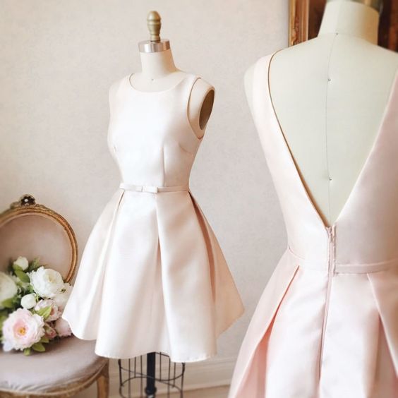 Charming popular V-neck Sleeveless Short Homecoming Dress, HD0311