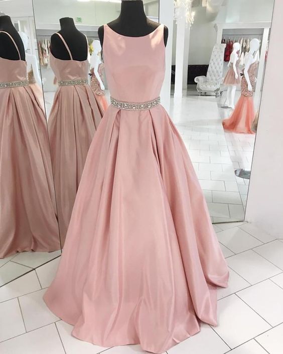 Bateau Neckline Long Prom Dress on Luulla