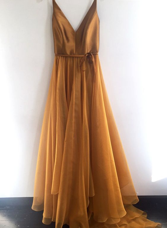 Inexpensive Fitted V Neck Sleeveless Backless Floor-Length Prom Dress