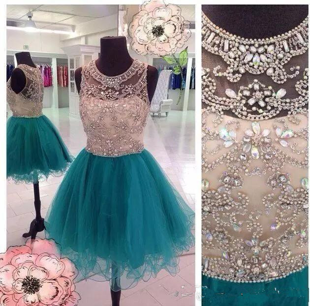 Turquoise Short Graduation Dress