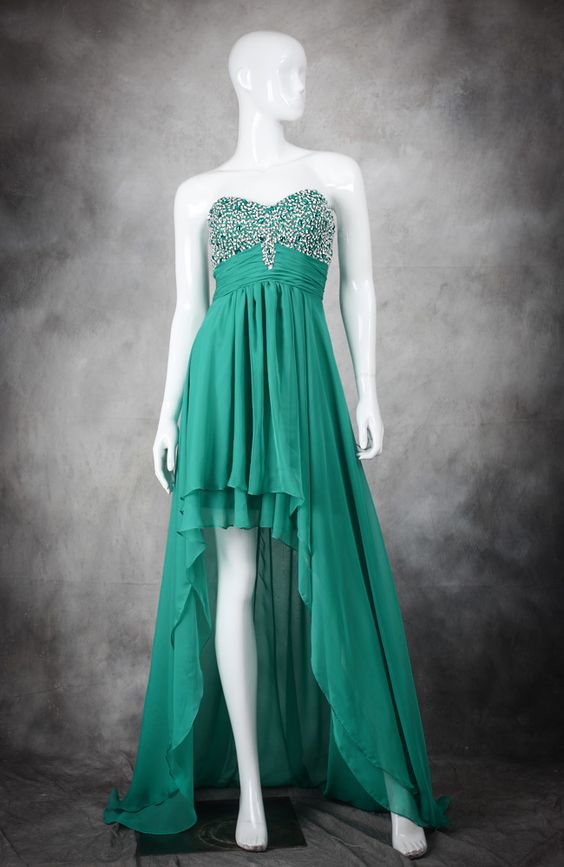 Sweetheart High Low Evening Gown Party Dress