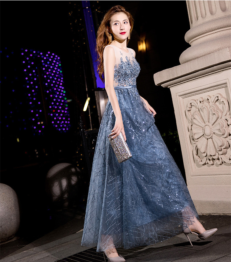 Glitter Asian Evening Gown Formal Occasion Party Dress